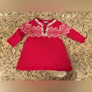 Hanna andersson size 12-18 mos red wool dress